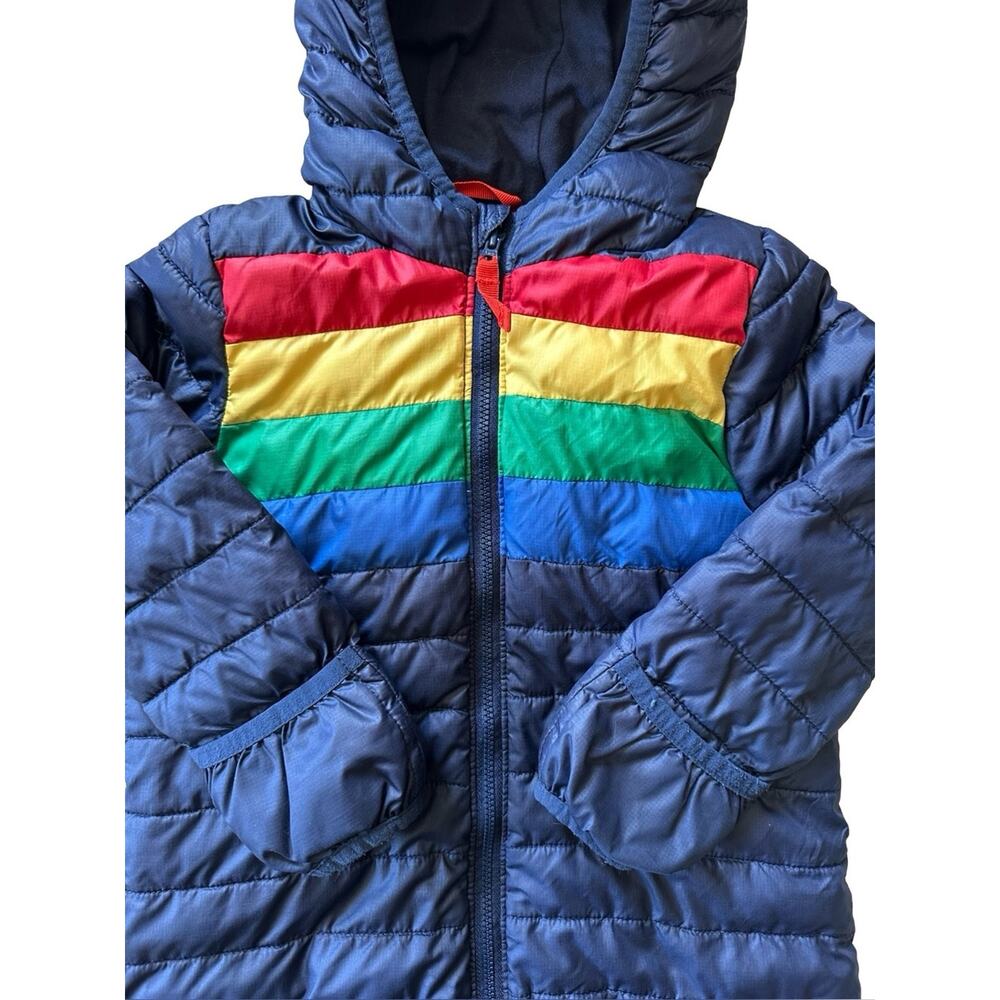 Primary Rainbow Lightweight Puffer Suit Toddler 18-24mo - Picture 3 of 7